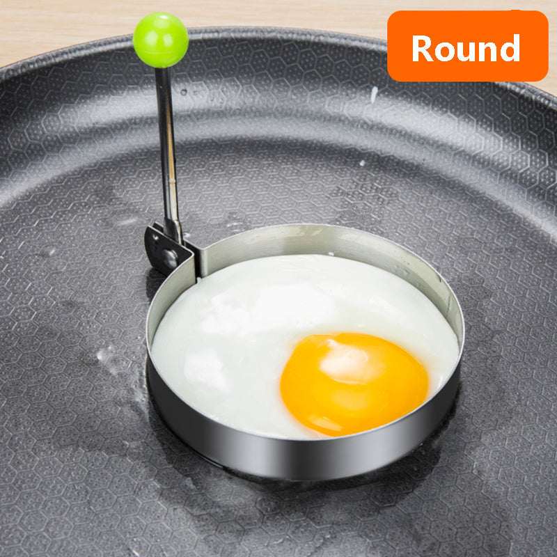 1/4pcs, egg mold, egg ring mold, fried egg mold, DIY fried egg mold, creative egg mold, cute egg mold, cooking egg ring mold, stainless steel ring mold, bread mold, kitchen accessories